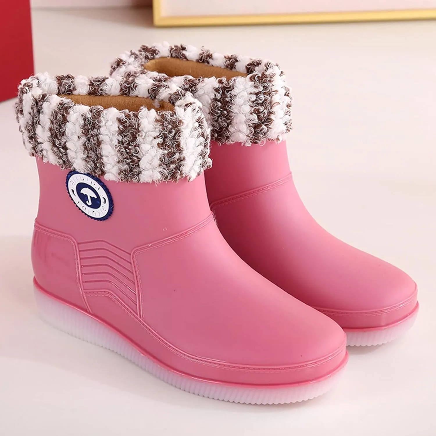 Short Rain Boots for Women Men Waterproof Non-Slip Rain Boots for Outdoor Anti-Slipping Fishing Garden