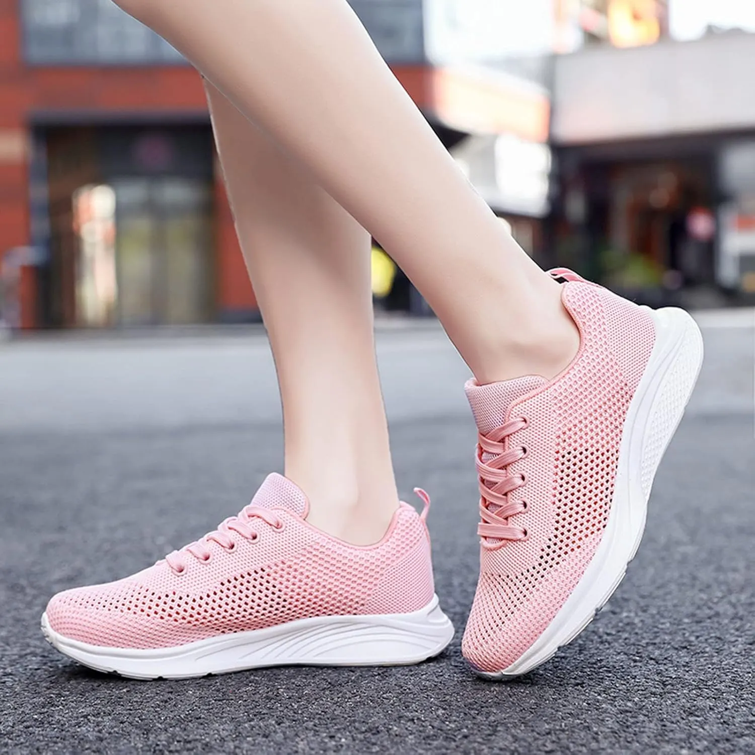 Sneakers for Women Running Shoes Fashion Walking Lace Up Womens Tennis Shoes Athletic Shoes Casual Shoes Sneakers Steel Toe Tennis Shoe Trainers Shoe