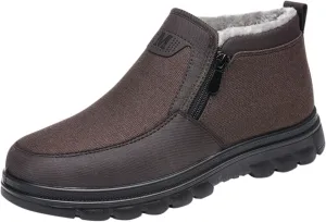 Snow Boots for Men Velvet Plus Thick Bottom Side Zipper Casual Soft Bottom Light Bottom Warm Cold Snow Boots