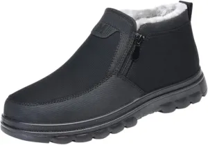 Snow Boots for Men Velvet Plus Thick Bottom Side Zipper Casual Soft Bottom Light Bottom Warm Cold Snow Boots