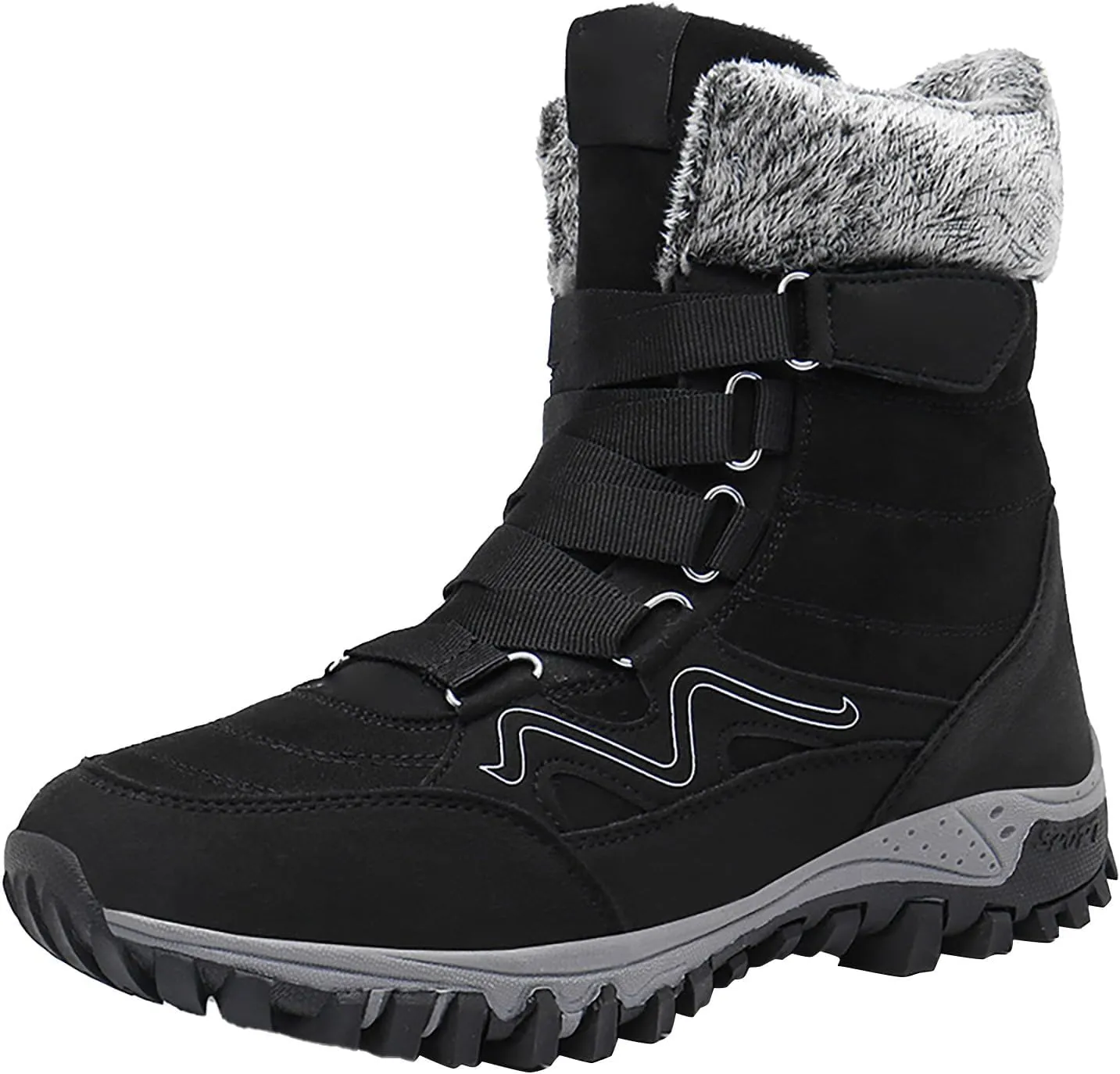 Snow Boots Hiking Men High Top Snow Boots Fashion Casual Women Snow Boots Winter Walking Shoes for Men