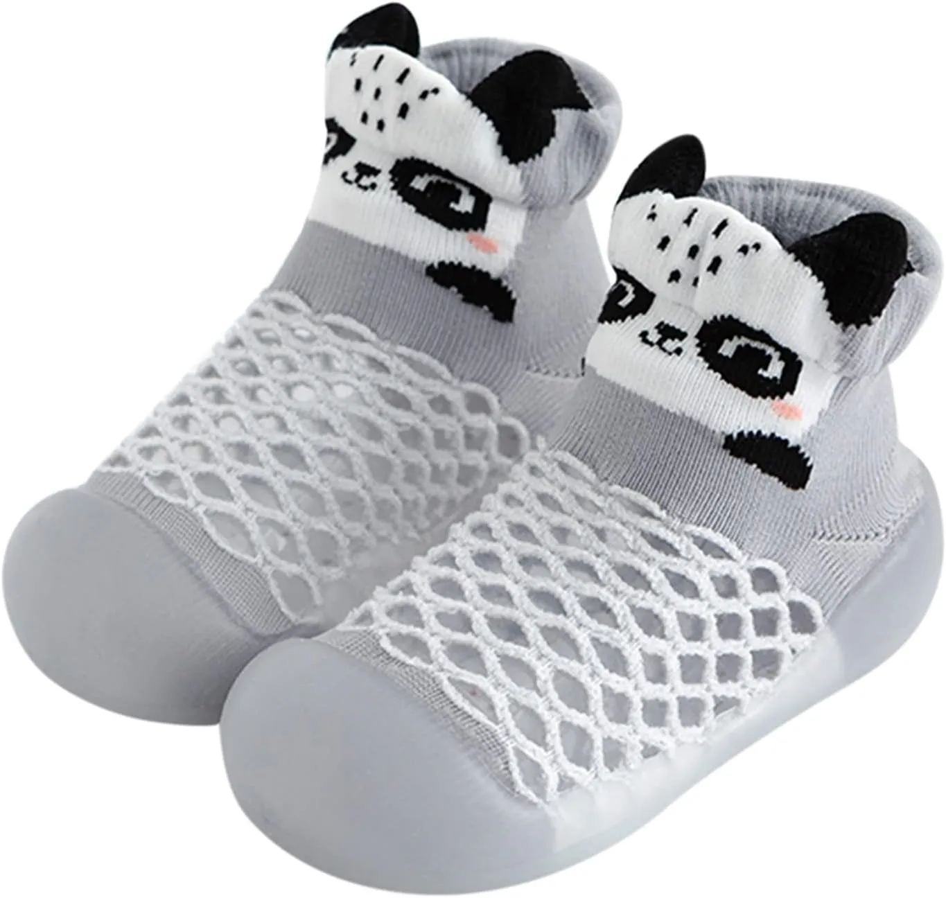 Sock Shoes Toddler Infant Boys Girls Animal Prints Cartoon Socks Shoes Toddler Breathable Mesh The Floor Black Shoes