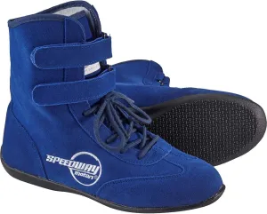 Speedway Motors Blue Hightop Racing Shoes, 11.5, SFI 3.3/5, Flexible Leather