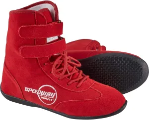 Speedway Motors Red Hightop Racing Shoes, 11.5, SFI 3.3/5, Flexible Leather