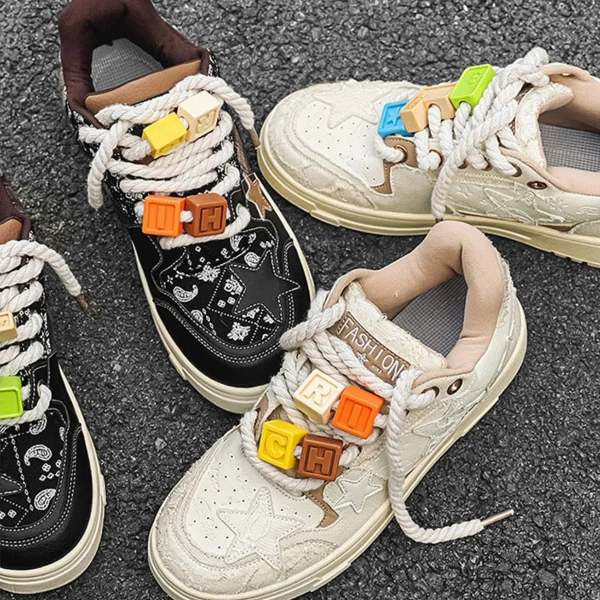 Star Chunky Sneakers for Women & Girls Cute Y2K Walking Shoes Thick Sole Travel & Gift