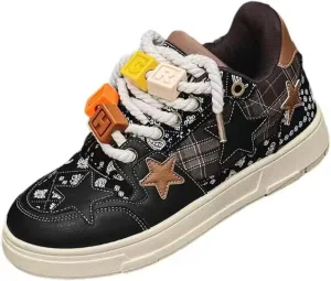 Star Chunky Sneakers for Women & Girls Cute Y2K Walking Shoes Thick Sole Travel & Gift