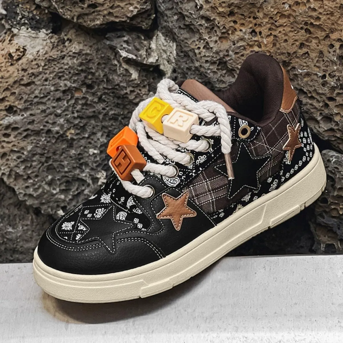 Star Chunky Sneakers for Women & Girls Cute Y2K Walking Shoes Thick Sole Travel & Gift