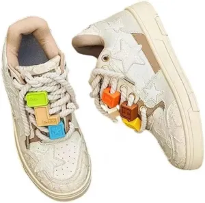 Star Chunky Sneakers for Women & Girls Cute Y2K Walking Shoes Thick Sole Travel & Gift
