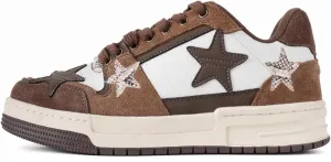 Star Retro Y2k Chunky Sneakers for Women and Girls Cute Breathable Aesthetic Casual Walking Shoes for Tennis Exercise