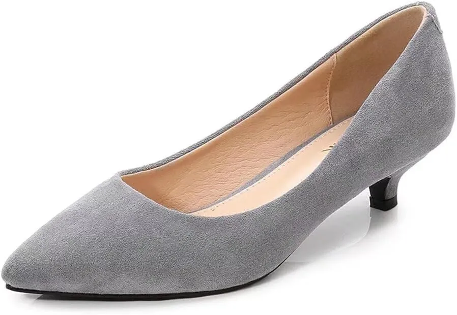 Stunner Women's Classic Fashion Pointed Toe Low Heel Dress Pumps Shoes