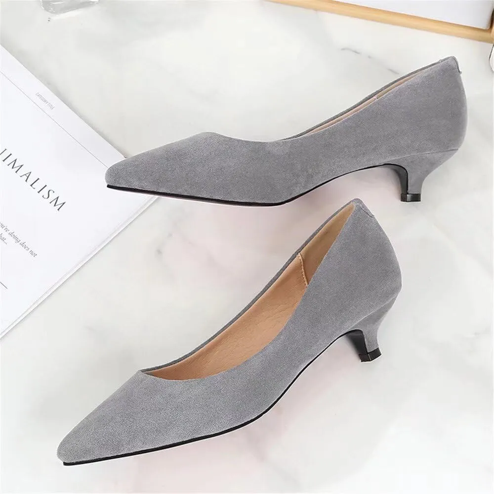 Stunner Women's Classic Fashion Pointed Toe Low Heel Dress Pumps Shoes
