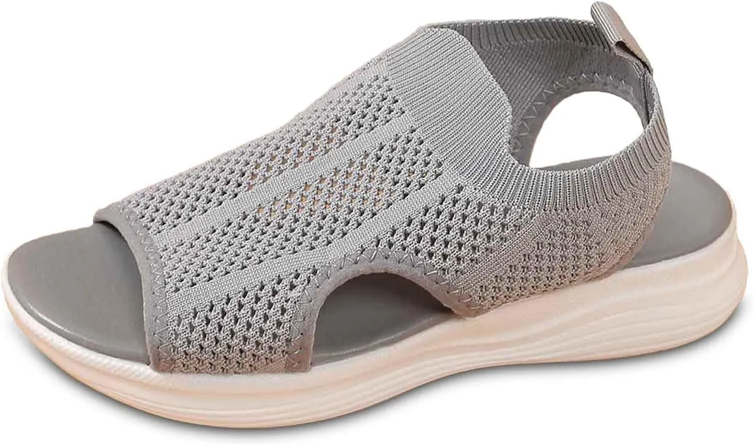 Stylish Women's Open Toe Sandals Breathable Mesh Summer Casual Shoes Comfortable Flat Sole For Daily Wear