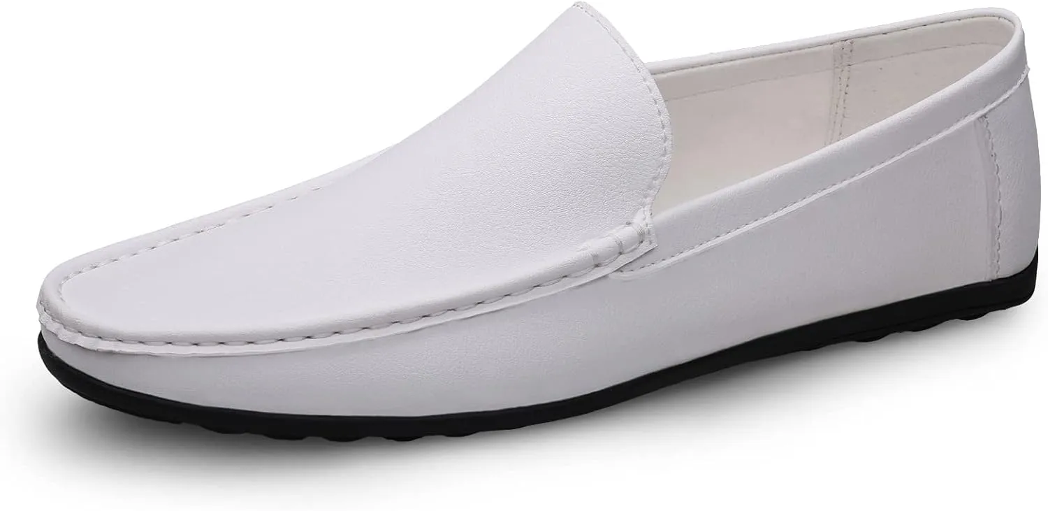 Summer Men Loafers Wedding Dress White Driving Moccasins Footwear Man Casual Shoes Leather Slip On Super Lightweight Male Shoes