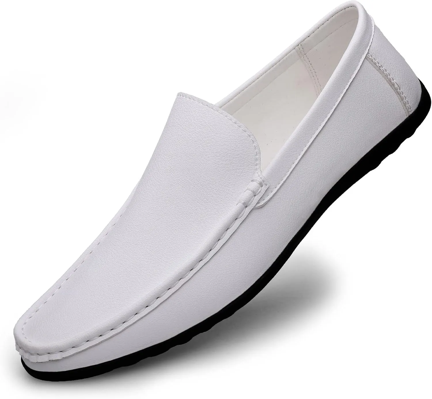 Summer Men Loafers Wedding Dress White Driving Moccasins Footwear Man Casual Shoes Leather Slip On Super Lightweight Male Shoes