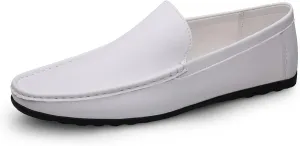 Summer Men Loafers Wedding Dress White Driving Moccasins Footwear Man Casual Shoes Leather Slip On Super Lightweight Male Shoes