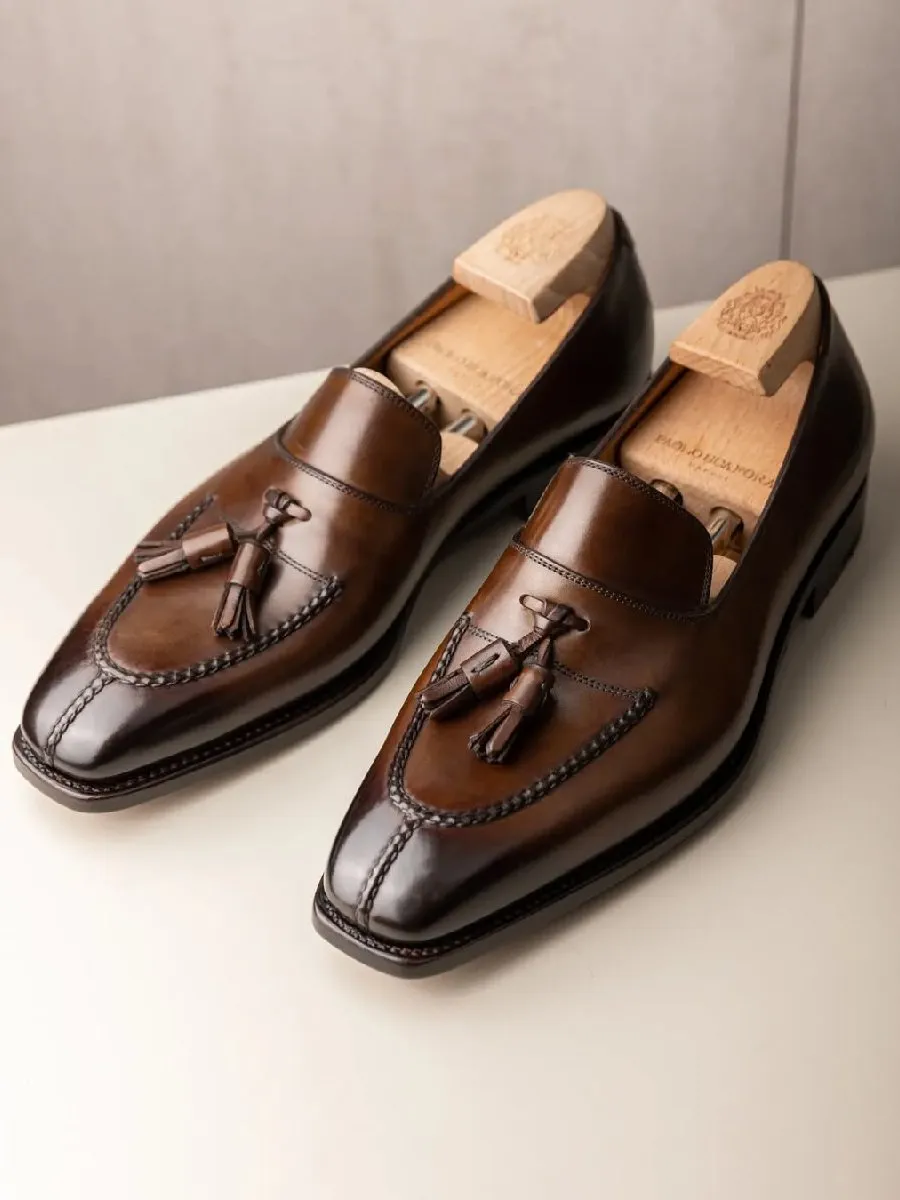 Tassel Casual Leather Slip-on Loafers