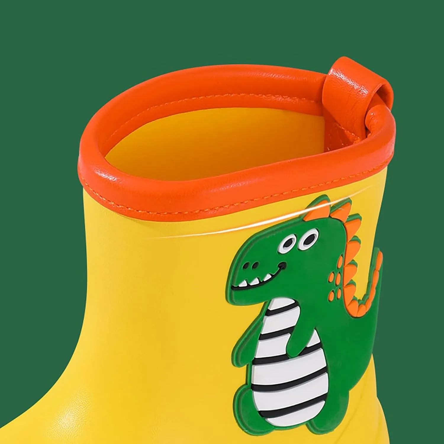 Toddler Baby Dinosaur Rain Boots Soft Rubber Non Slip Lightweight Slip On ??aterproof Rain Shoes Youth Boys Boots Size 8