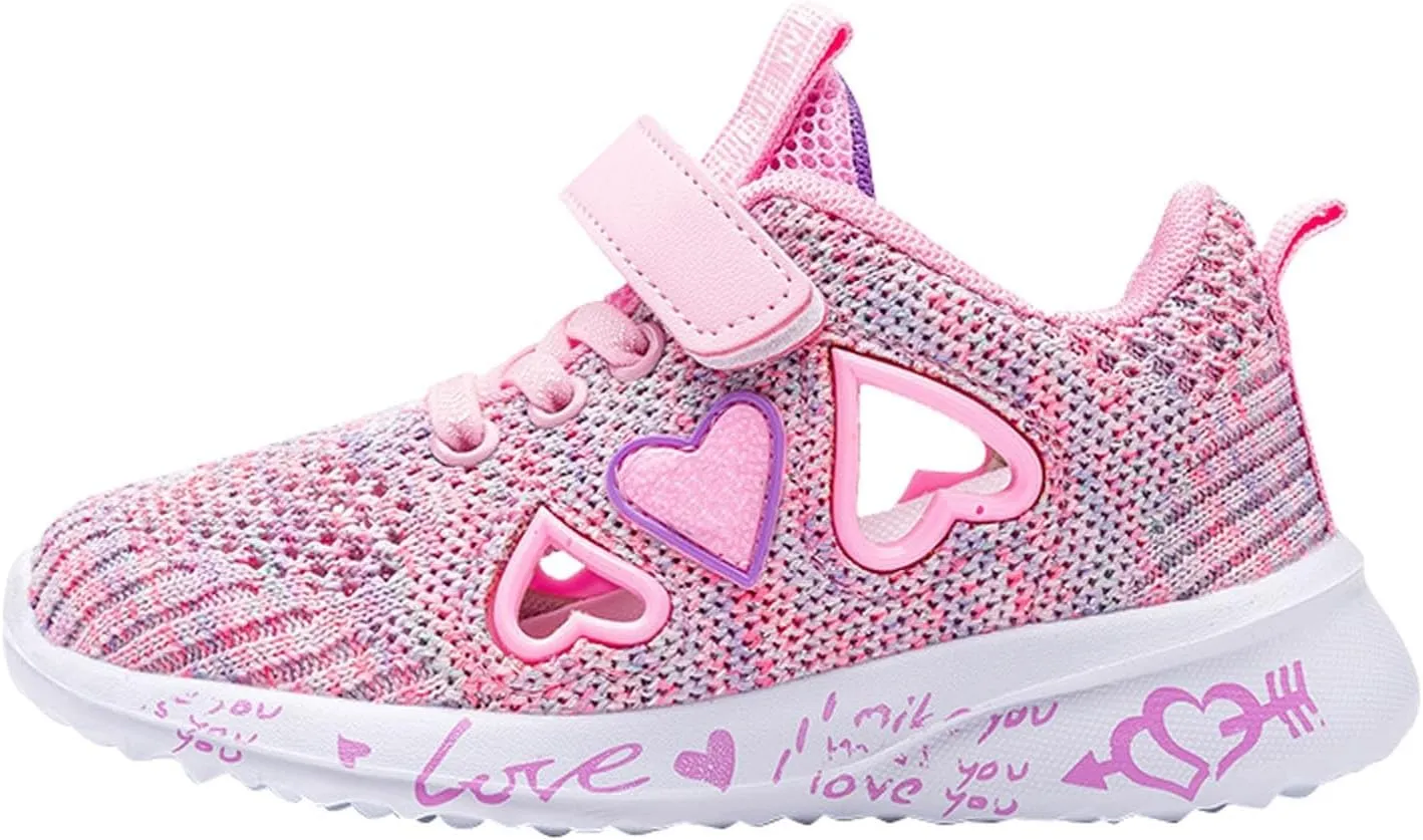 Toddler Boys Girls Tennis Mesh Sneaker Kids Lightweight Lace-up Running Athletic Shoes for Toddler/Big Kids