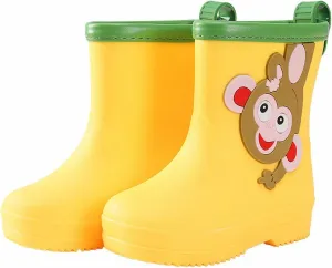Toddler Cartoon Rain Boots for Boys Girls Lightweight Waterproof Mud Boots Kids Rain Shoes Baby Water Shoes Boots