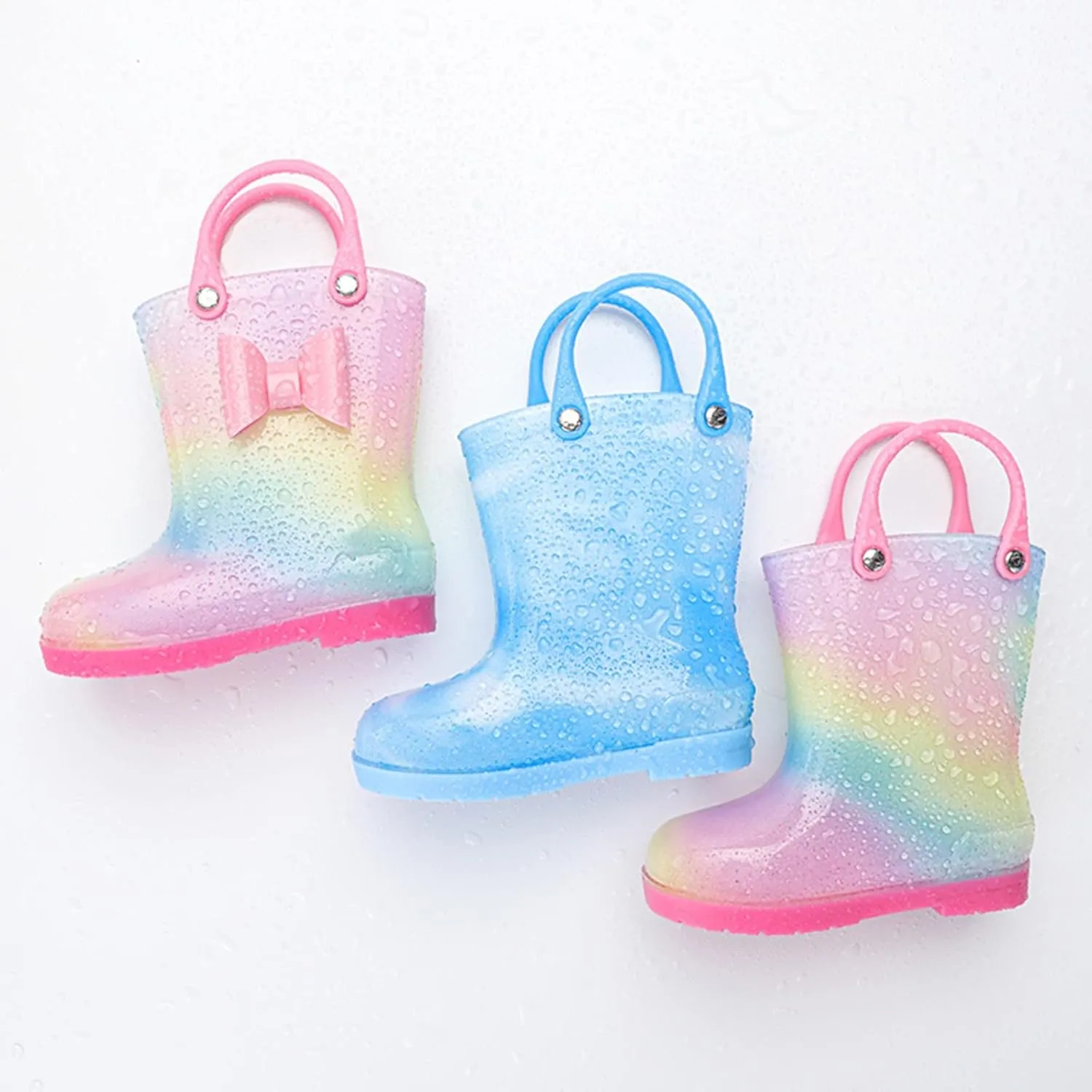 Toddler Cute Colorful Rain Boots Cartoon Children Rain Boots Boys And Girls Infant Rain Boots Water Rubber Shoes