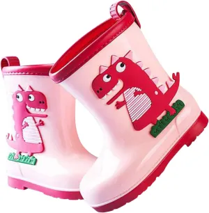 Toddler Dinosaur Rain Boots for Boys Girls Lightweight Waterproof Mud Boots Baby Kids Rain Boots Rubber Snow Boots