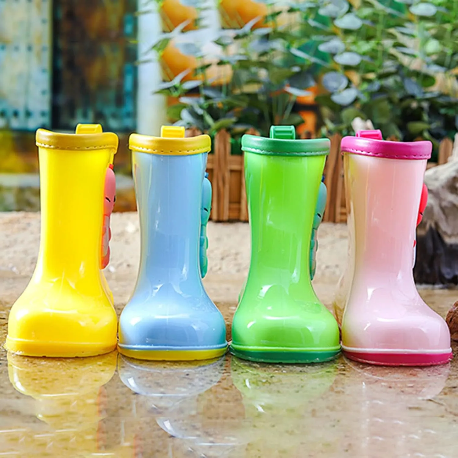 Toddler Dinosaur Rain Boots Little Boys Girls Water Boots Kids' Rainboots Rubber Waterproof Non Slip Infant Girl Shoes