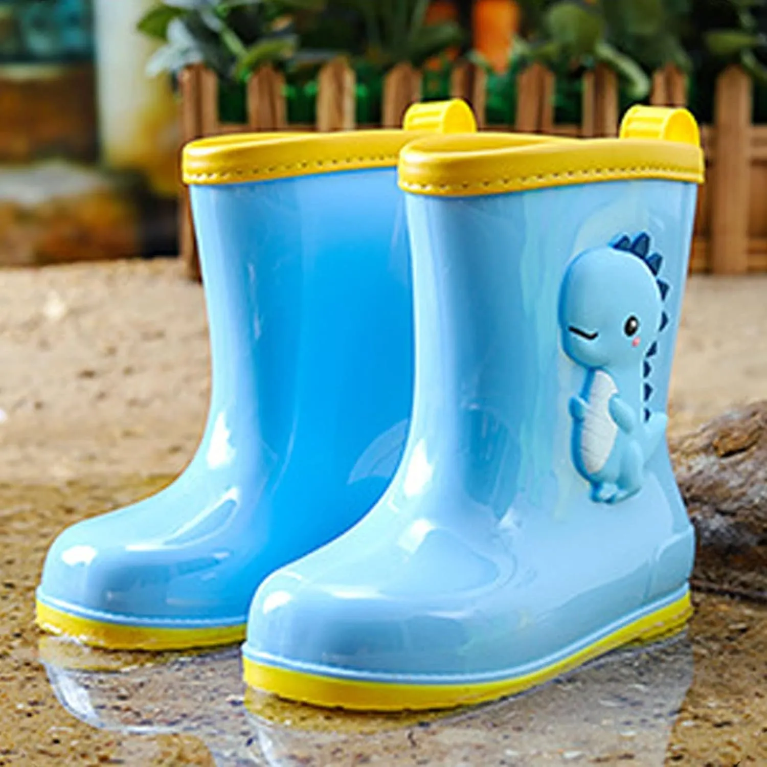 Toddler Dinosaur Rain Boots Little Boys Girls Water Boots Kids' Rainboots Rubber Waterproof Non Slip Infant Girl Shoes