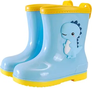 Toddler Dinosaur Rain Boots Little Boys Girls Water Boots Kids' Rainboots Rubber Waterproof Non Slip Infant Girl Shoes