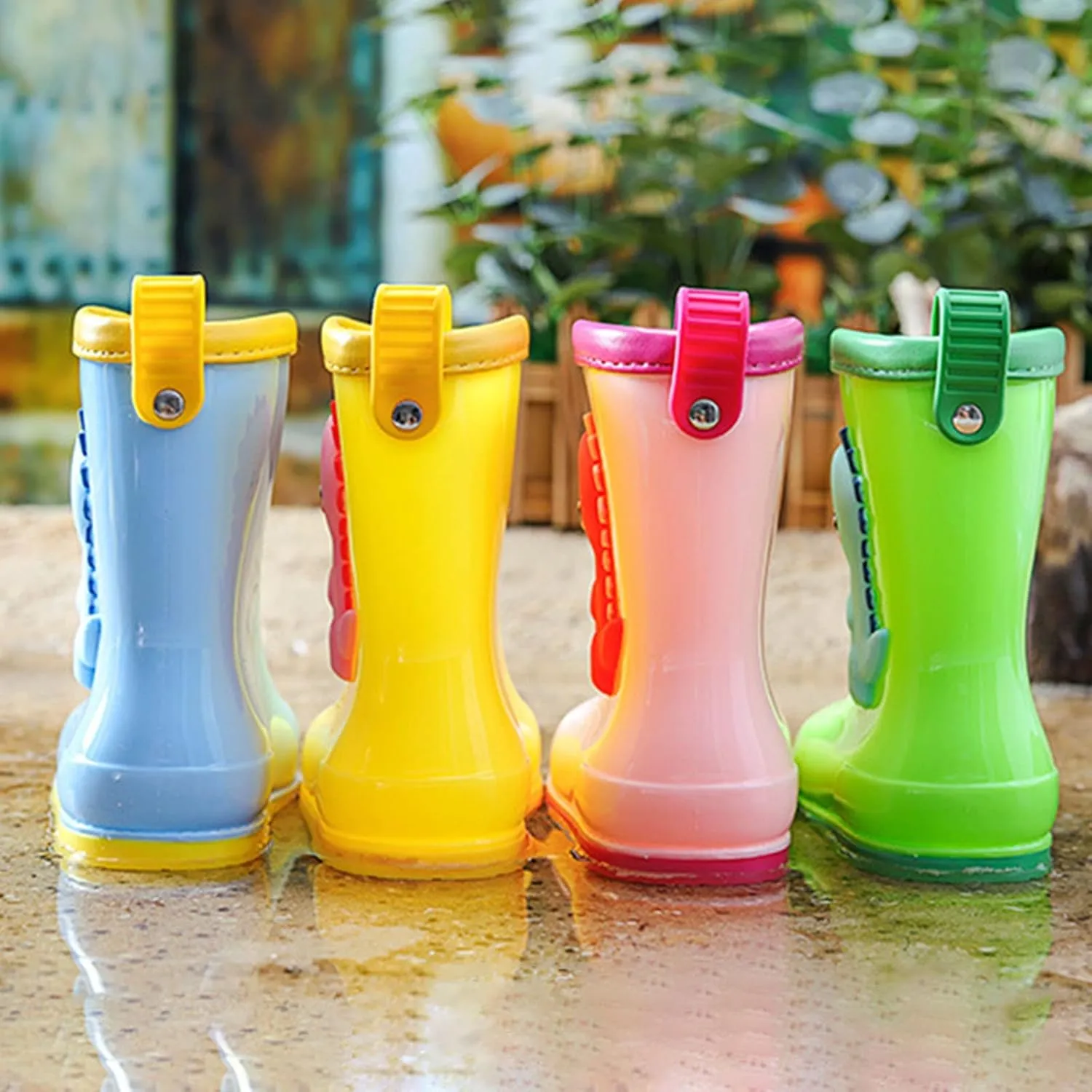 Toddler Dinosaur Rain Boots Little Boys Girls Water Boots Kids' Rainboots Rubber Waterproof Non Slip Infant Girl Shoes