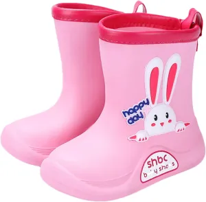 Toddler Dinosaur Rain Boots Waterproof Rubber Kids Rain Boots for Girls Boys Outdoor Non Slip Soft Garden Boots