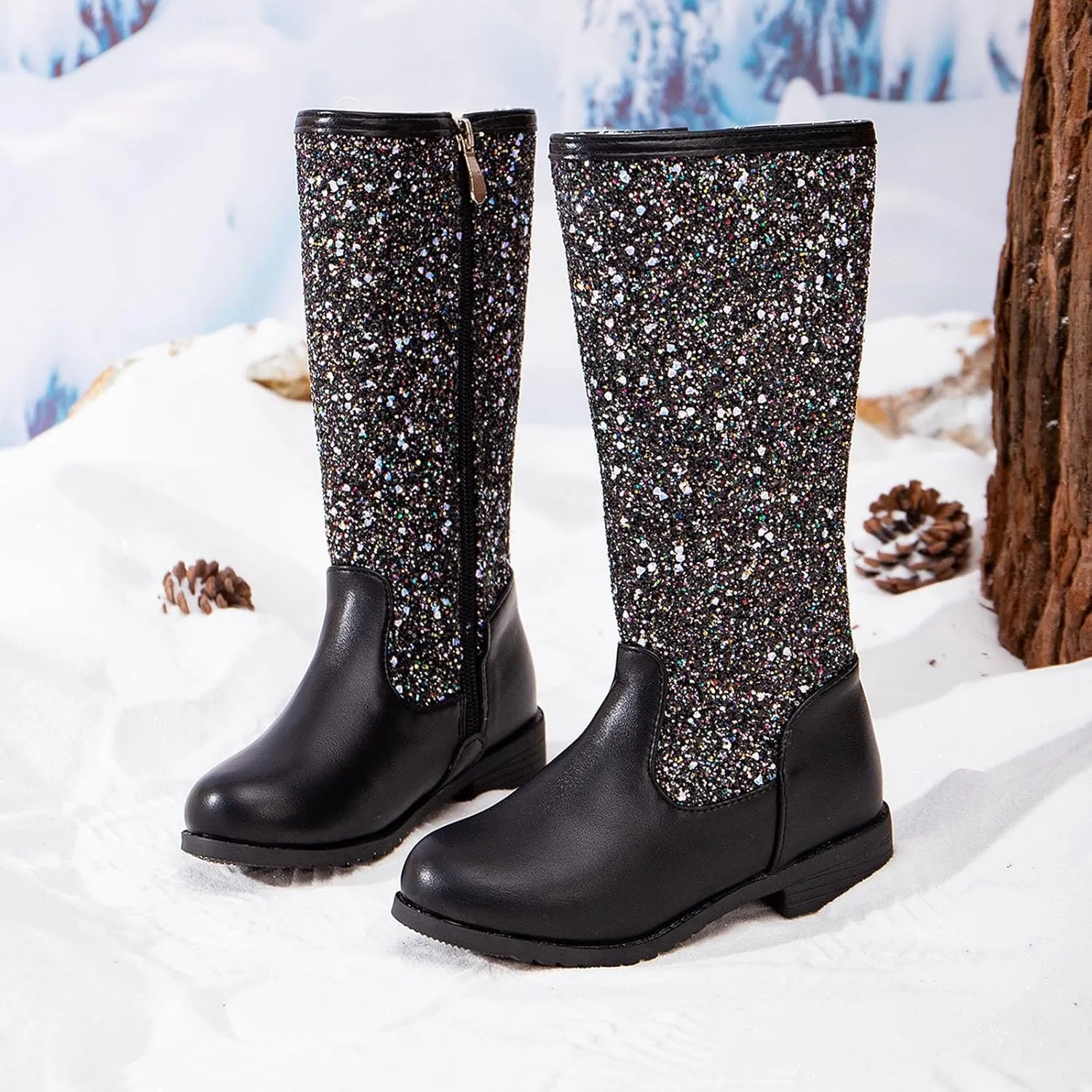 Toddler Girls Cowgirl Boots Western Glitter Cowboy Boot Ankle Boots Little Kids Big Kid Cute Party Birthmen Shoes