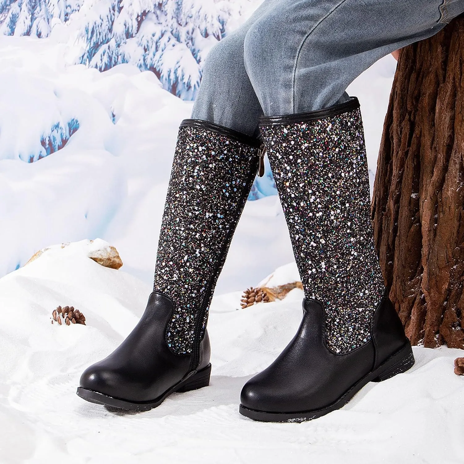 Toddler Girls Cowgirl Boots Western Glitter Cowboy Boot Ankle Boots Little Kids Big Kid Cute Party Birthmen Shoes