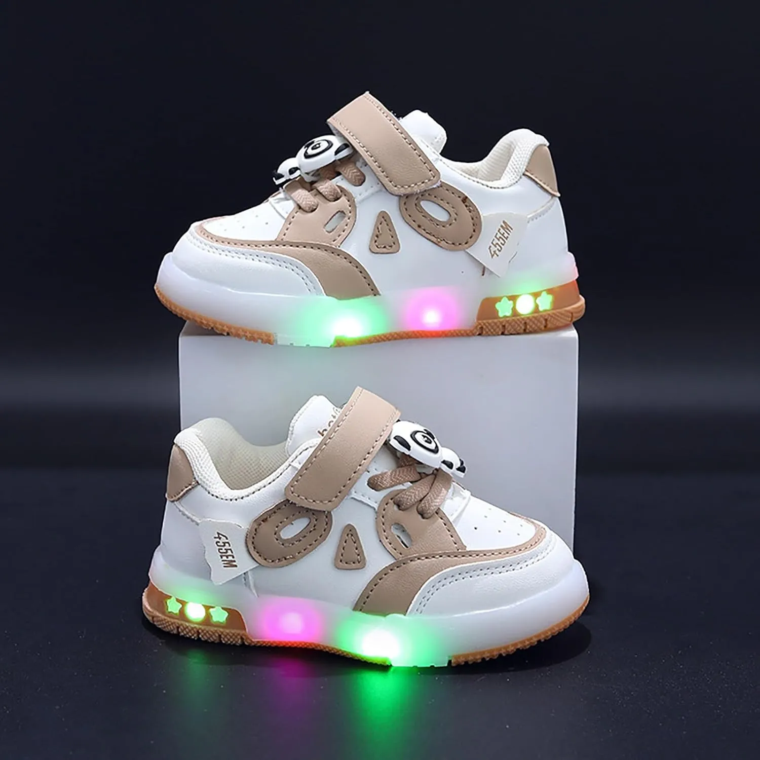 Toddler Girls Glitter Sneakers Ankle Breathable Flat First Walking No Lace Sport Shoes Outdoor Non Slip Running Shoes