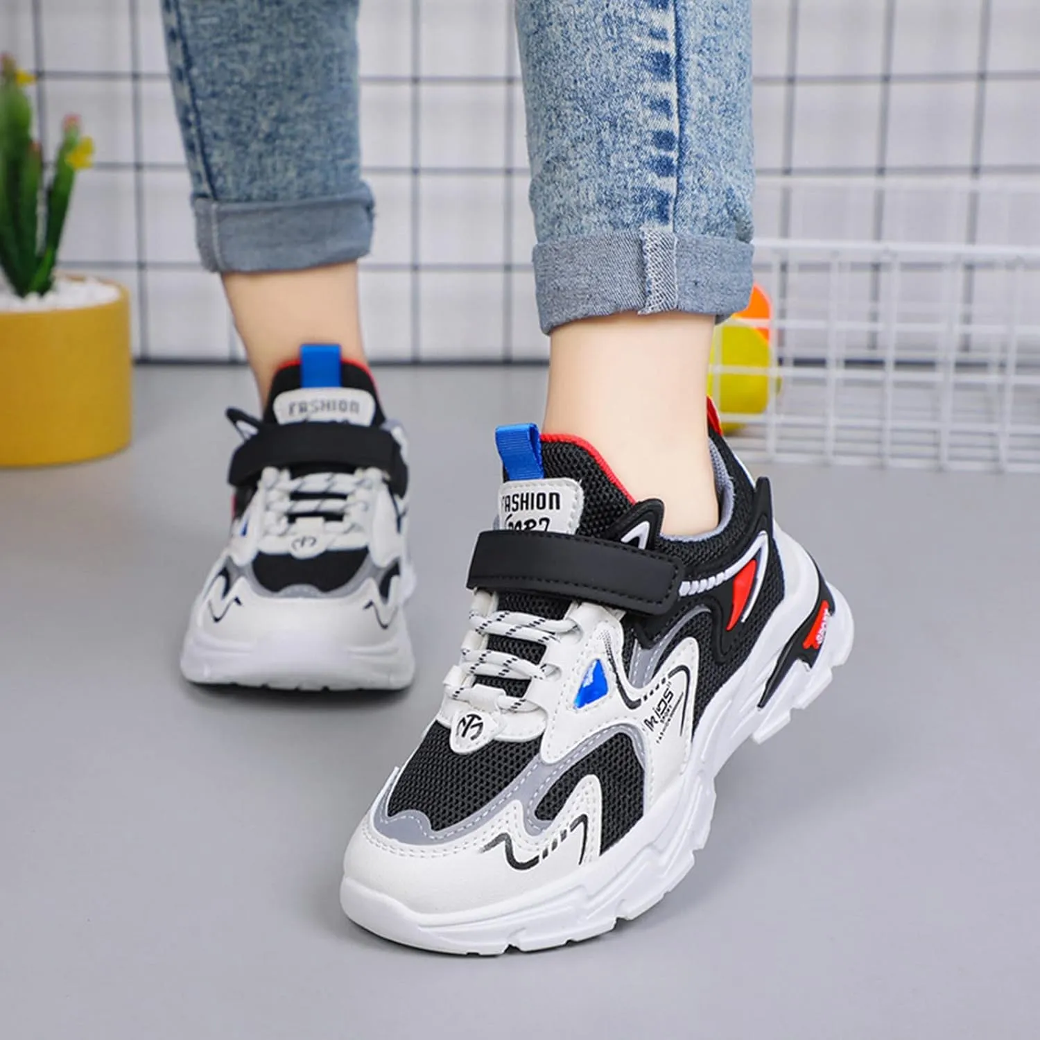 Toddler Girls Sneakers Lace up Lightweight Tennis Non Slip Kids Boys Walking Running Casual Sports Shoes