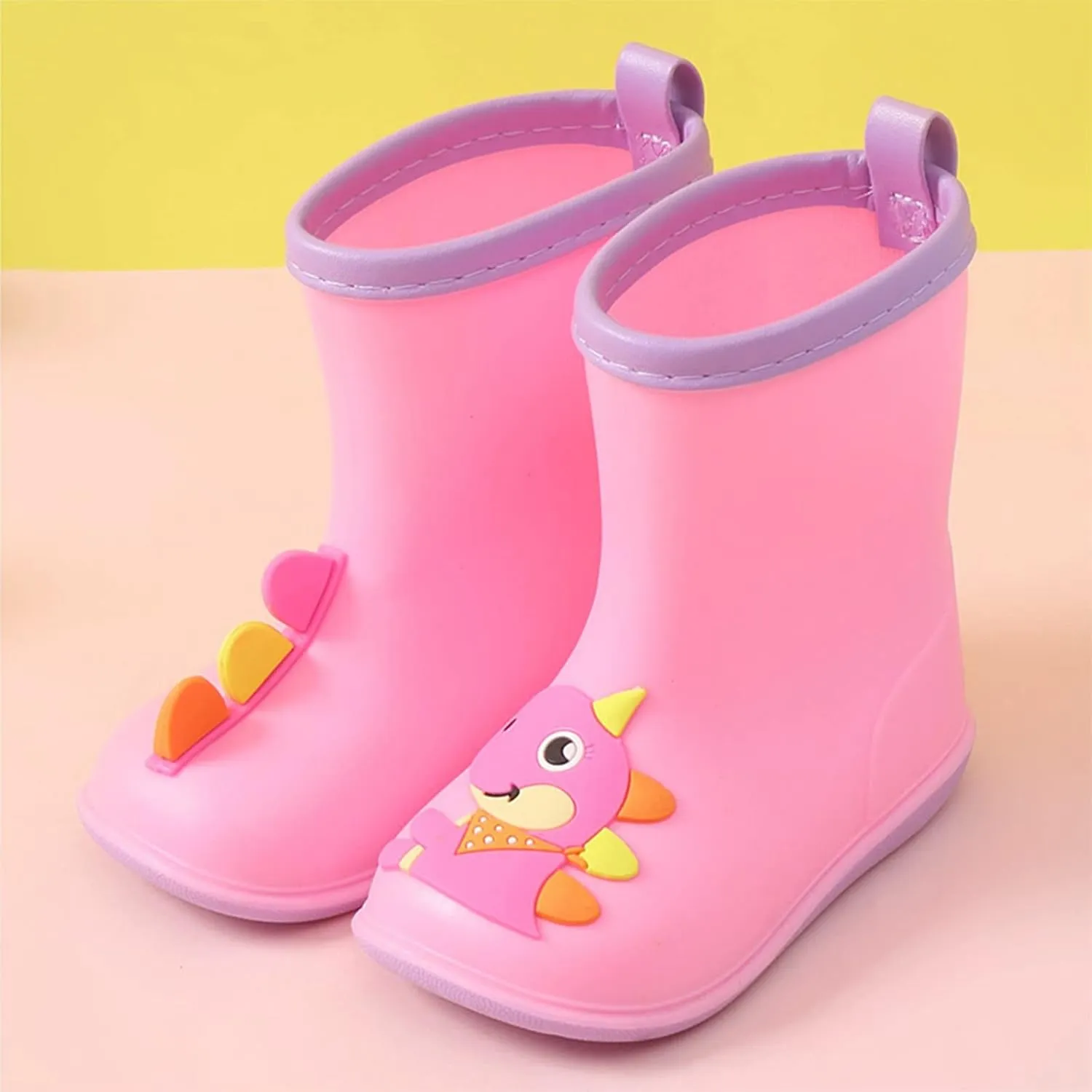 Toddler Kids Cartoon Animal Print Rain Boots Baby Water Shoes EVA Soft Outdoor Kids Rain Boots for Toddler Girl Fashion