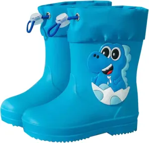 Toddler Kids Elastic Mouth Rain Boots Textured Soles Non Slip Light Comfortable Fashion Casual Rubber Rain Children Boot