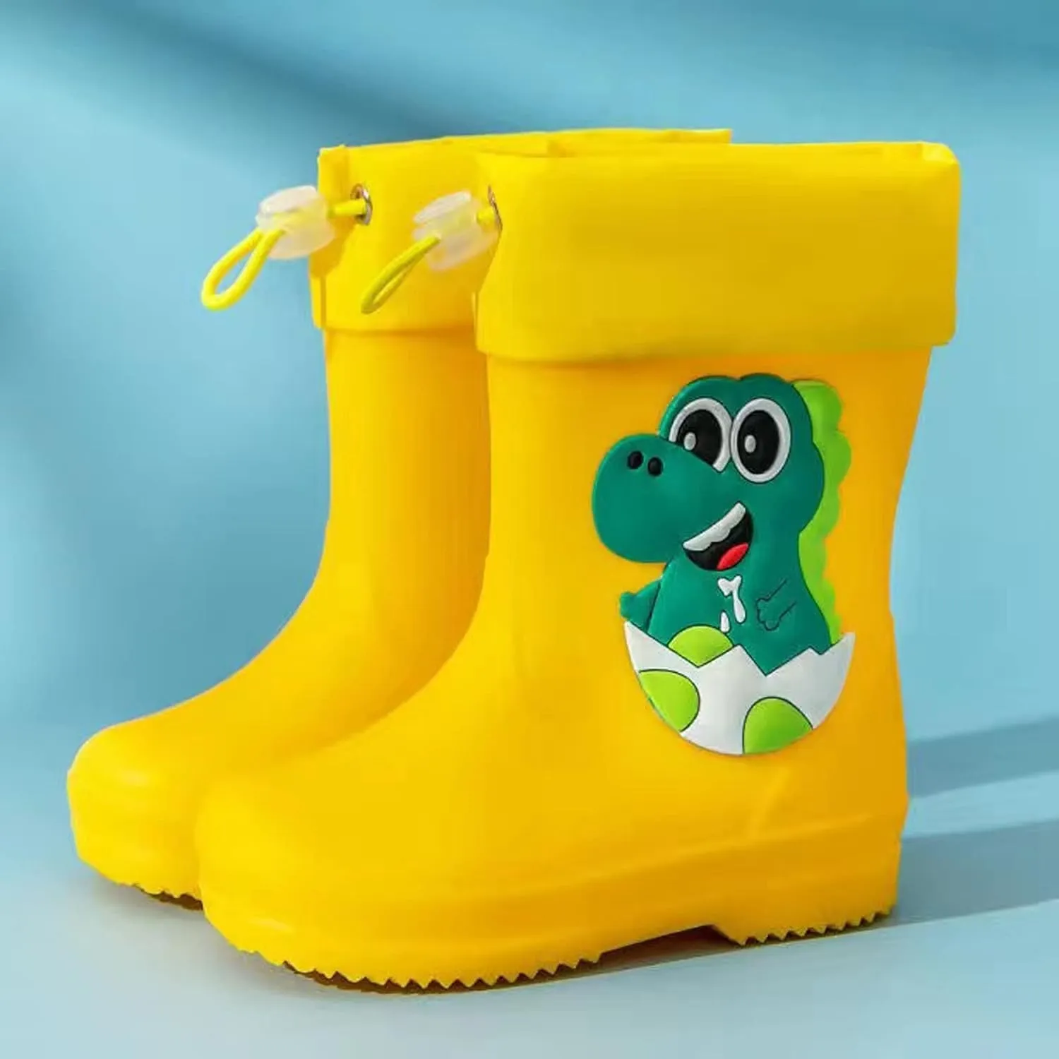 Toddler Kids Elastic Mouth Rain Boots Textured Soles Non Slip Light Comfortable Fashion Casual Rubber Rain Children Boot