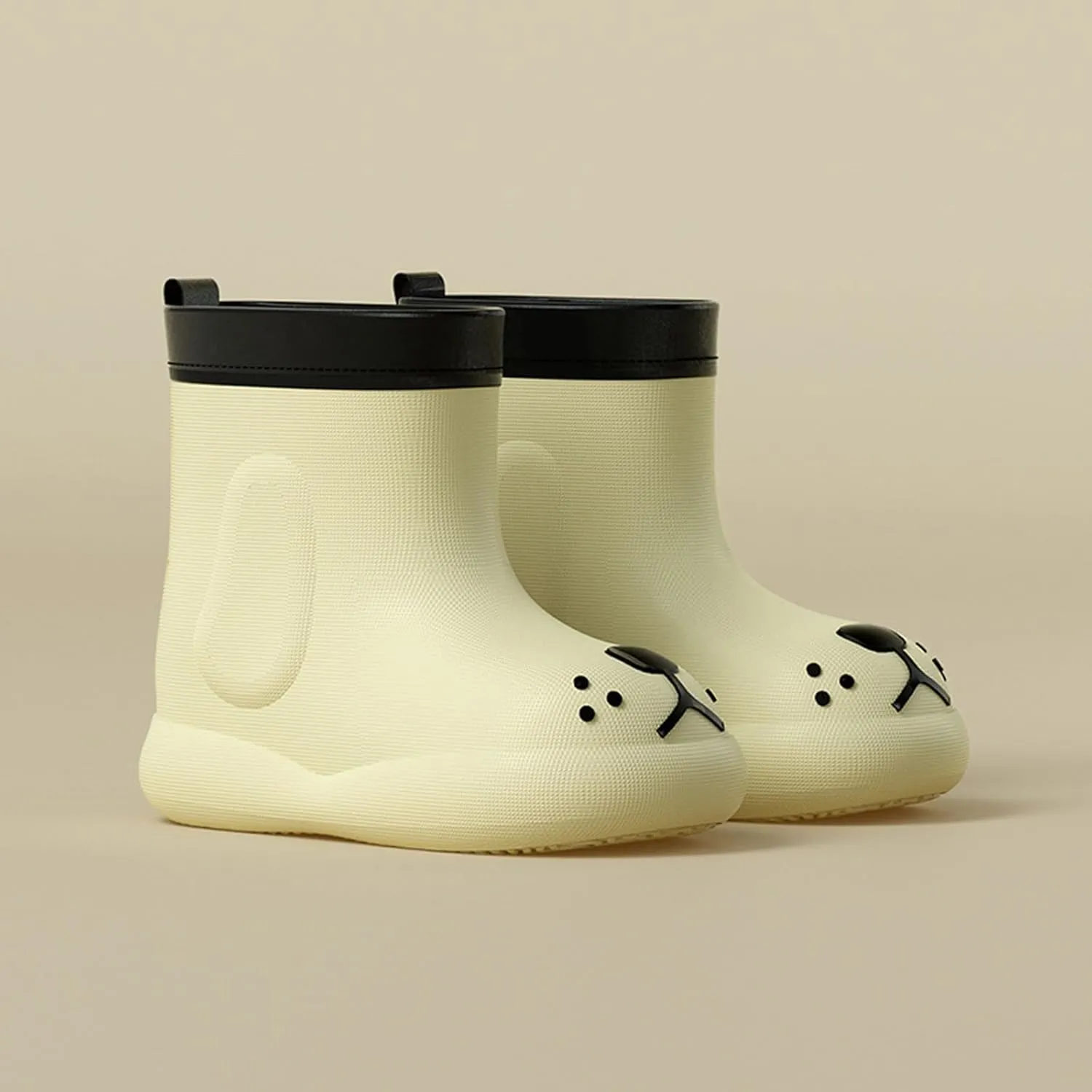 Toddler Kids Waterproof Cute Cartoon Rain Boots Rubber Soft Sole Outdoor Play Work Shoes for Little Boys Girls