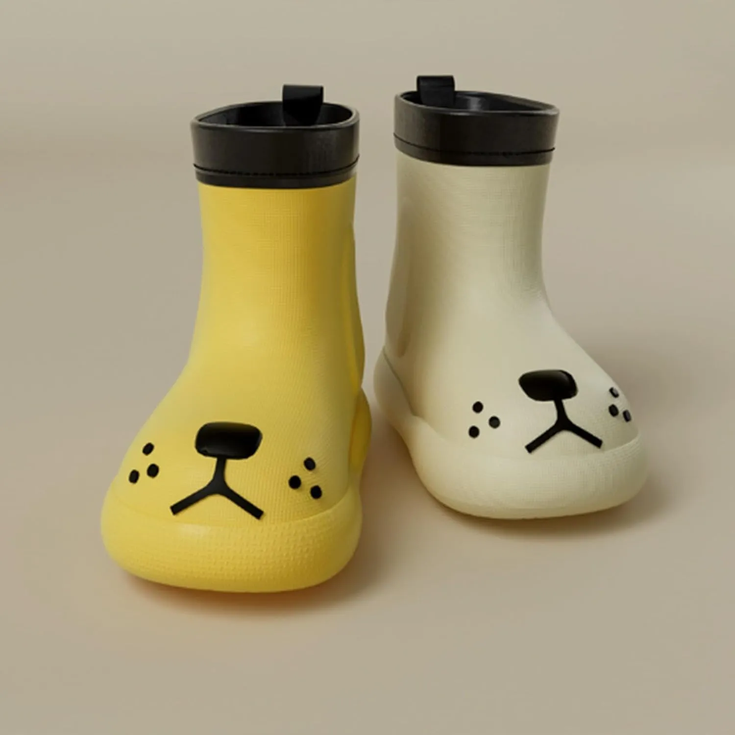 Toddler Kids Waterproof Cute Cartoon Rain Boots Rubber Soft Sole Outdoor Play Work Shoes for Little Boys Girls