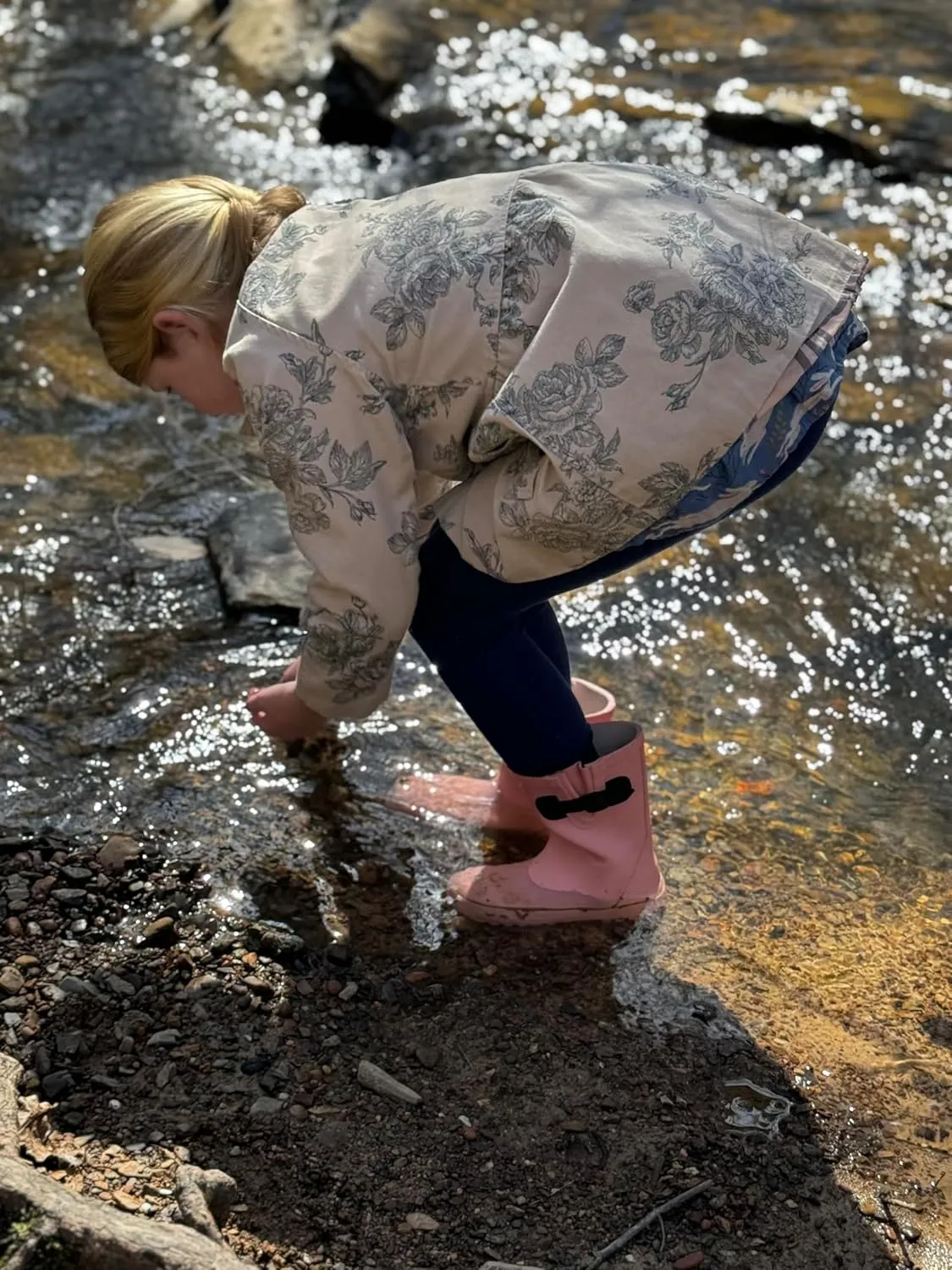 Toddler Rain Boot with Lining | Adjustable Buckle | Little Girl Rain Boots | Pink | Waterproof | Kids Rubber Boots