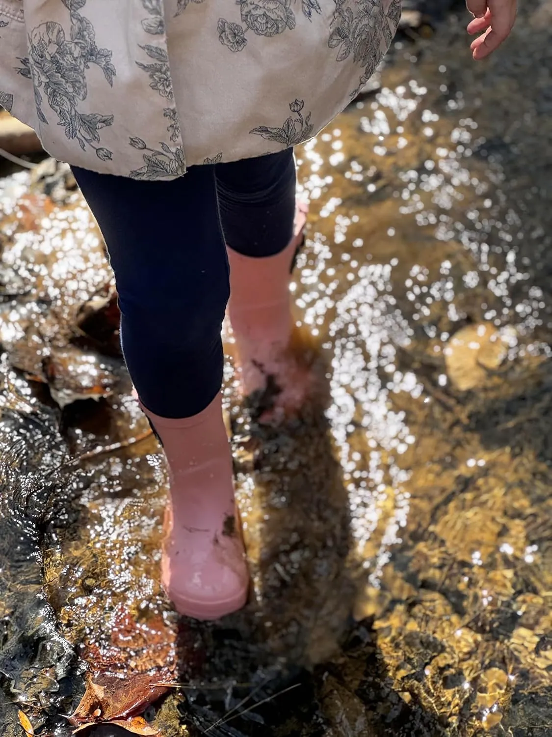 Toddler Rain Boot with Lining | Adjustable Buckle | Little Girl Rain Boots | Pink | Waterproof | Kids Rubber Boots