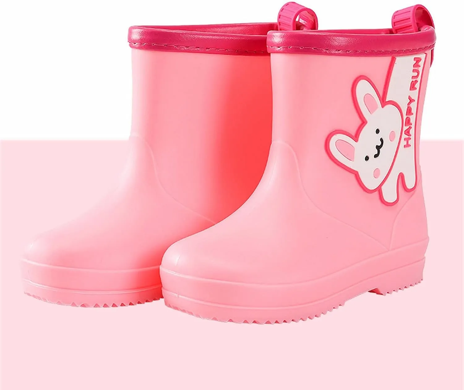 Toddler Rain Boots Boys Girls Giraffe Cartoon Rain Boots Kids Short Rainboots Easy-on Lightweight and Kids Water Shoes