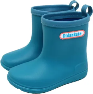 Toddler Rain Boots for Boys & Girls, Waterproof, Lightweight, Flexible Rubber with Traction for Kids