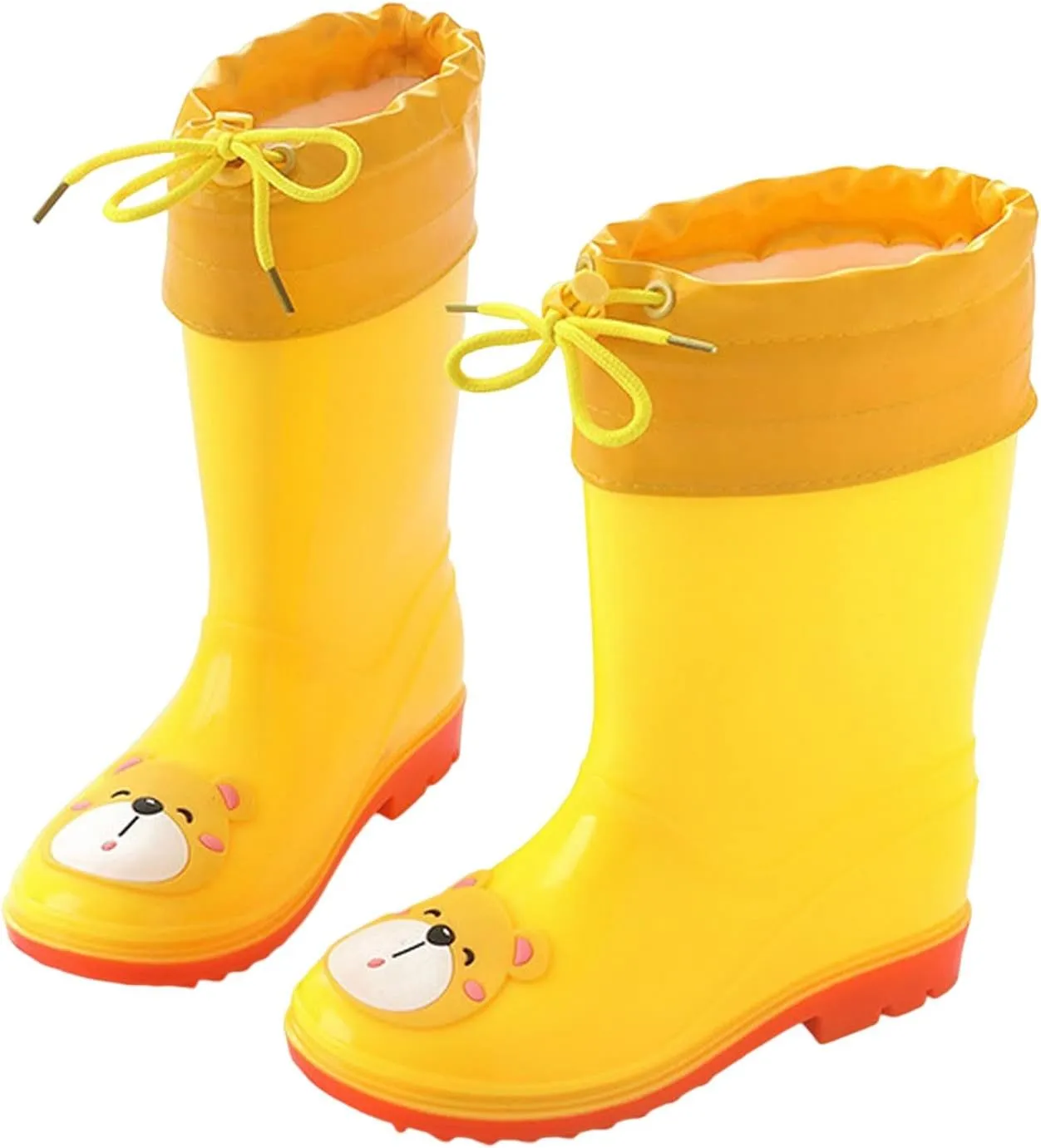 Toddler Rain Boots for Boys Girls Rubber Boots Waterproof Lightweight Unisex Child Rainboots Bear Cartoon Shoes