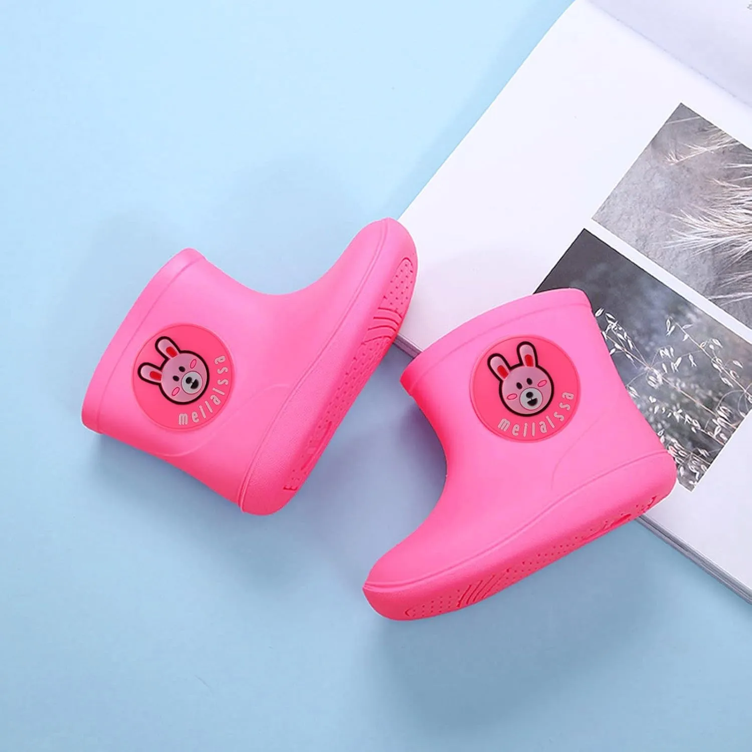 Toddler Rain Boots for Boys Girls Water-proof Baby Kids Rain Boots With Easy-on Non Slip Rubber Snow Boots