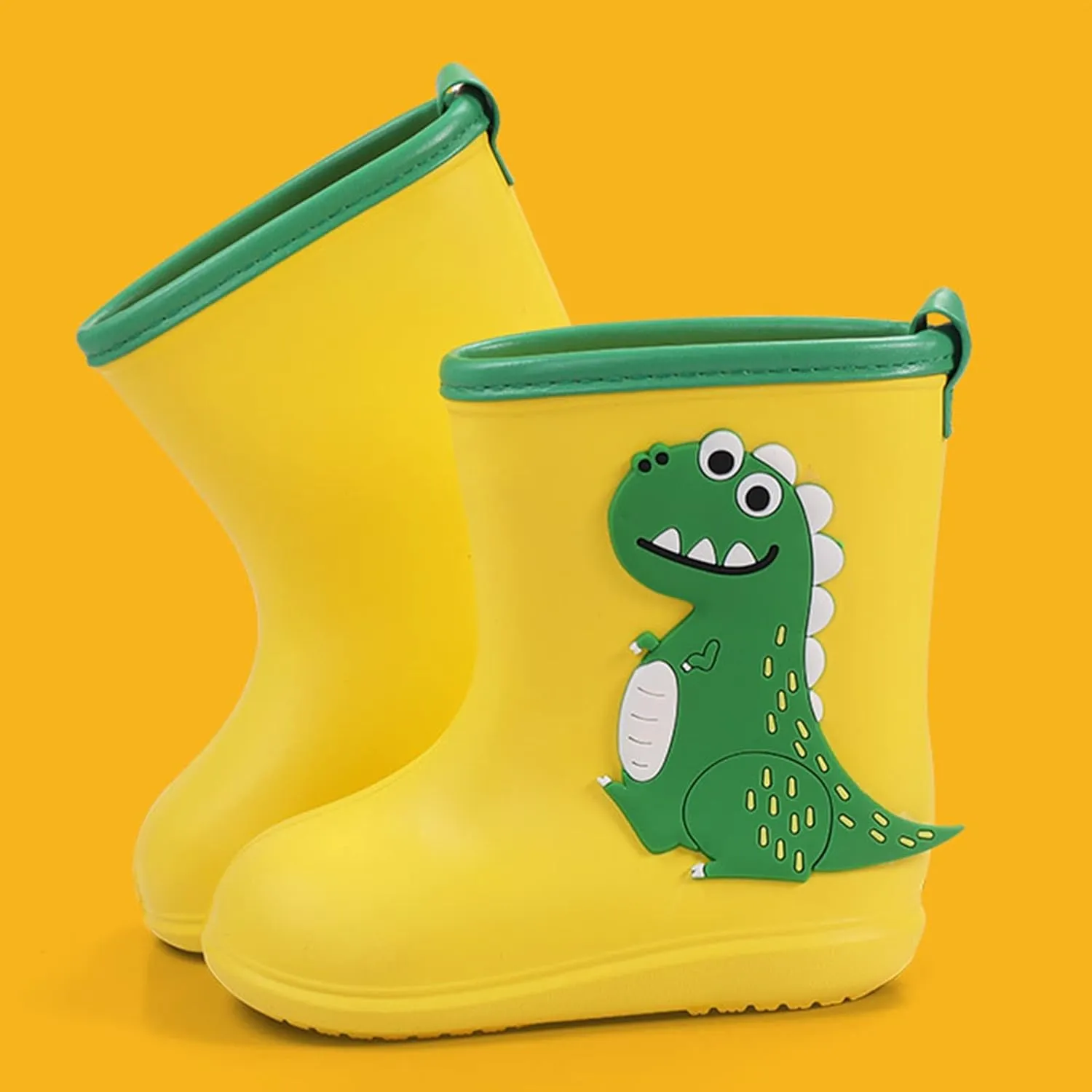 Toddler Rain Boots Kids Baby Cartoo Rubber Waterproo Rain Non-Slip Shoes Rain Boots Unisex-Child Outdoor Rain Boots