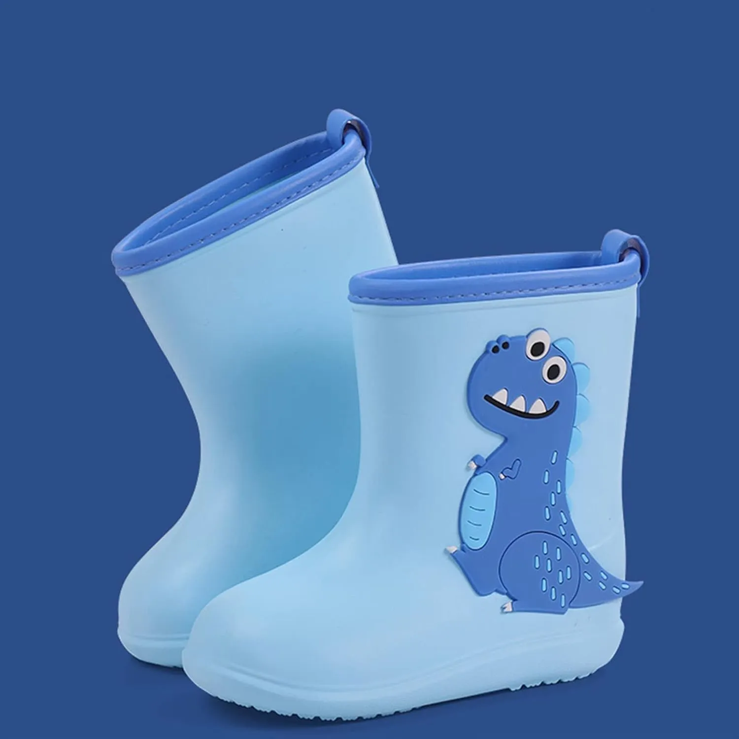 Toddler Rain Boots Kids Baby Cartoo Rubber Waterproo Rain Non-Slip Shoes Rain Boots Unisex-Child Outdoor Rain Boots