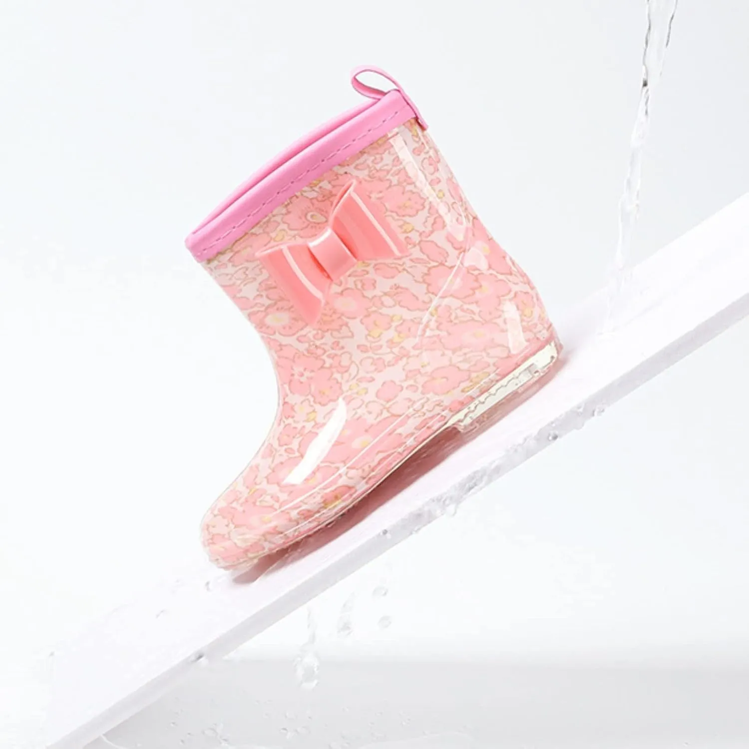 Toddler Rain Boots Rain Boots Short Rain Boots for Toddler Easy Lightweight Rain Boots Girls Toddler Shoes for Rainy Days