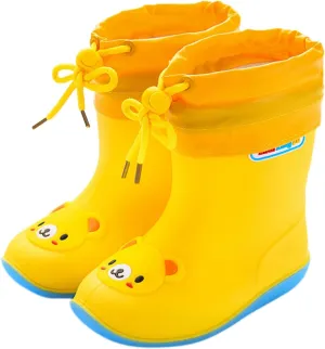 Toddler Rain Boots Waterproof Rainboots Outdoor Boys Girls Cute Water Shoes Non-Slip Rubber Mud Boots Lightweight