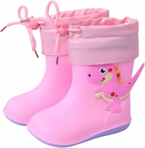 Toddler Rain Boots Waterproof Rubber Boots Kids Dinosaur Rain Boots for Girls Boys,Unisex-Child Water Shoes for Kids
